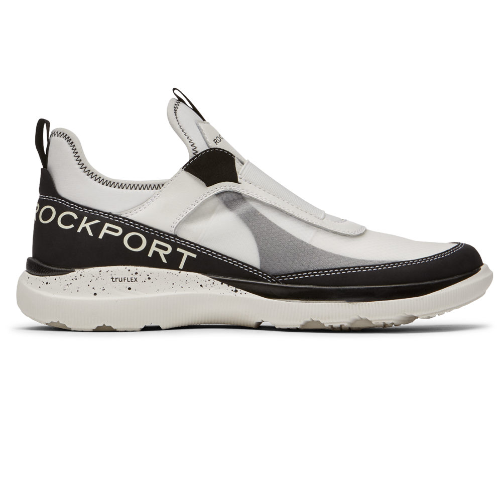 Rockport Singapore Mens Slip-On - truFLEX Hybrid Gore White/Black - SF6542387